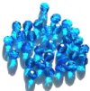 25 8mm Faceted Two Tone Aqua Blue Firepolish Beads